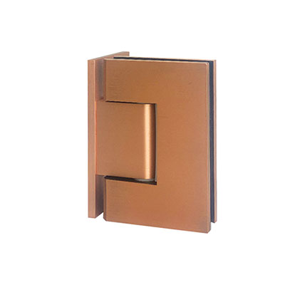 Glass door hinge copper