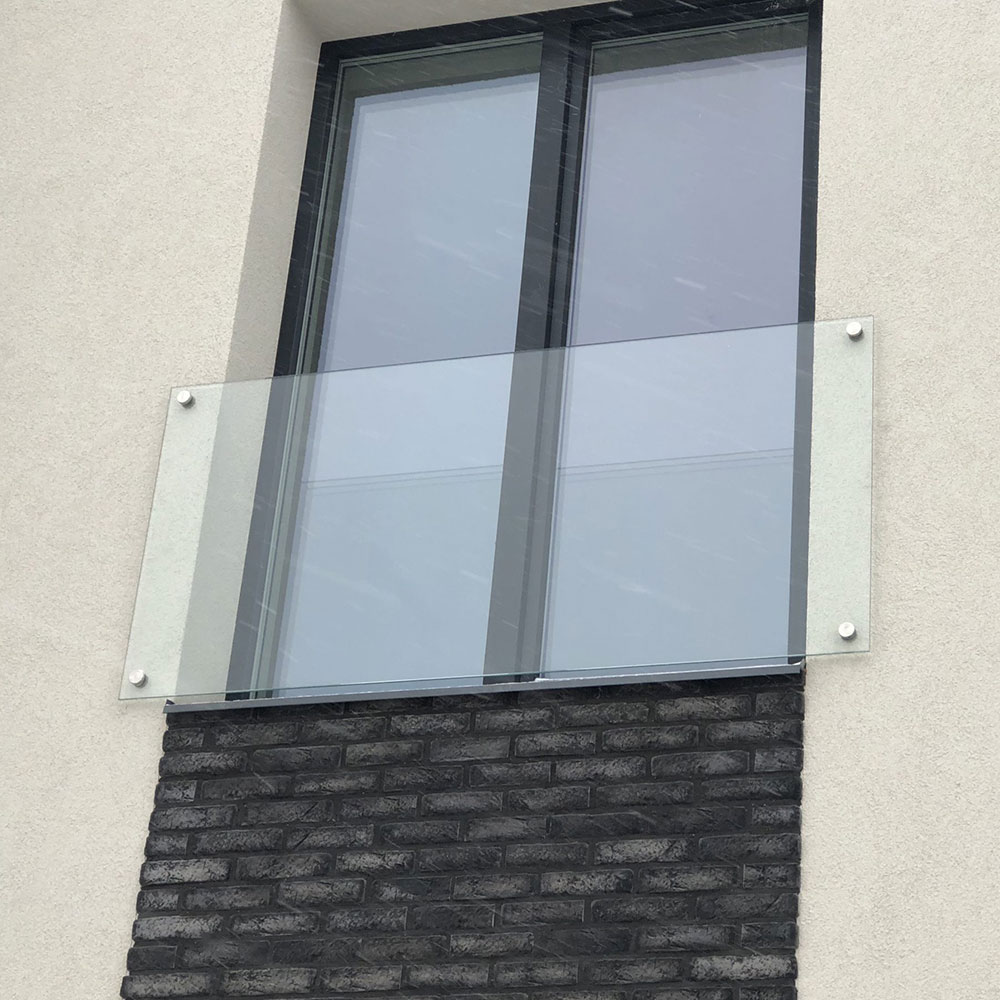 French balcony with point fixing